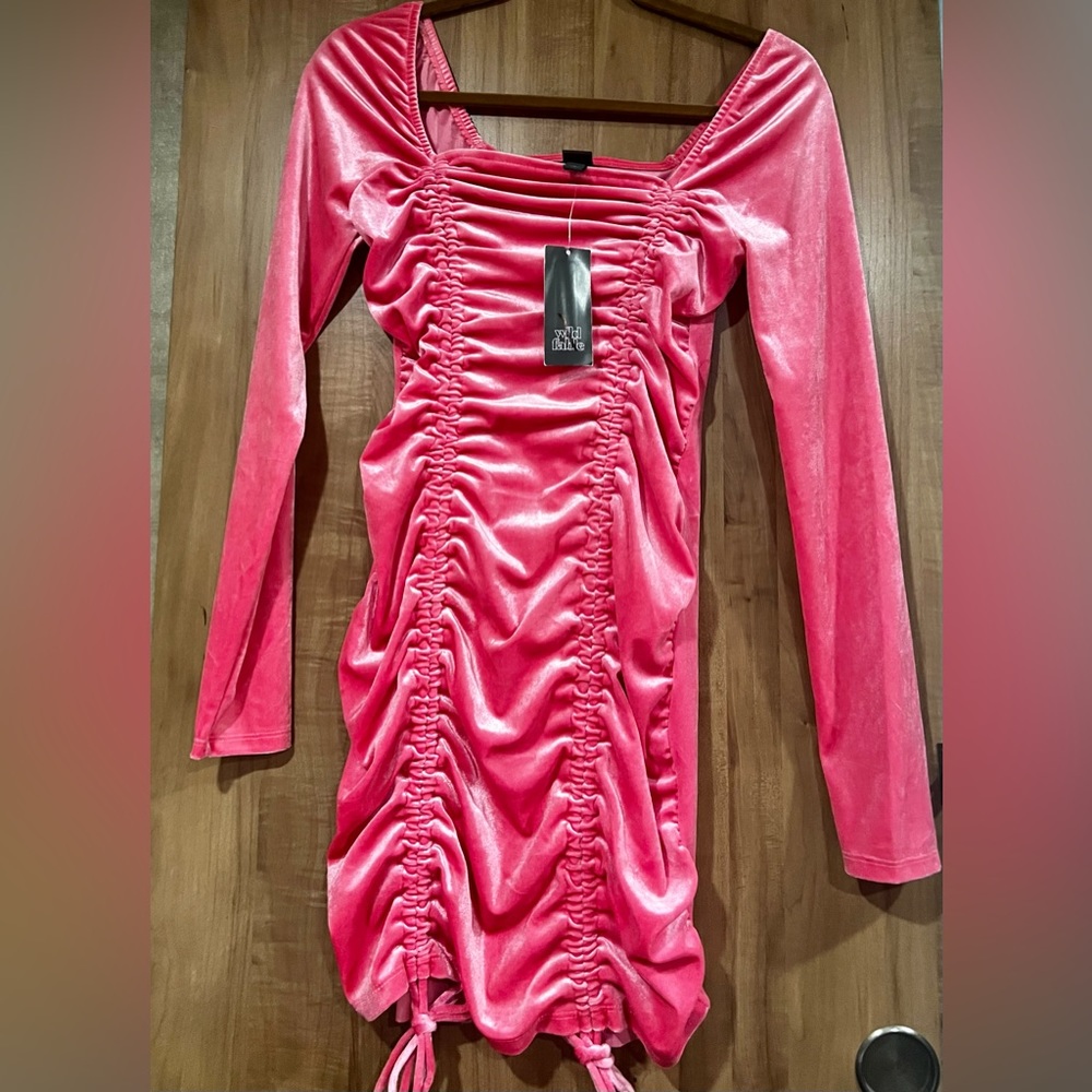 Lipstick pink dress